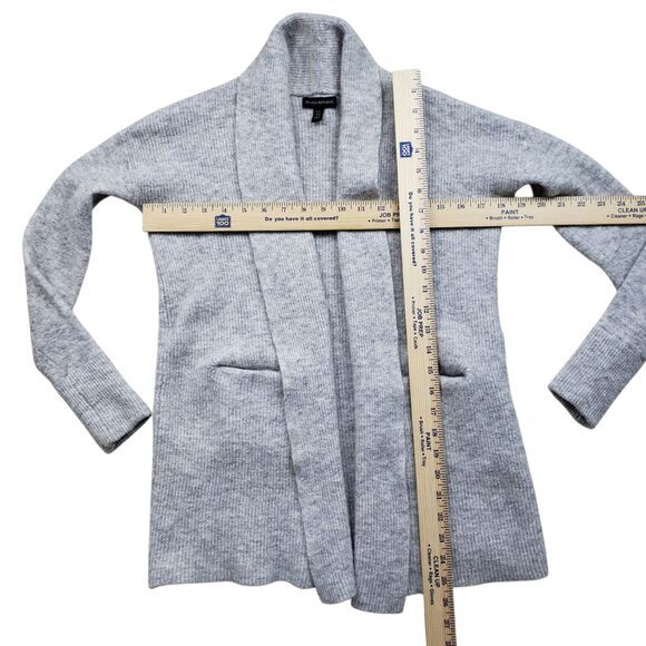 Banana Republic Wool Alpaca Cardigan Sweater Womens Petite XS PXS Gray Open - Picture 5 of 8